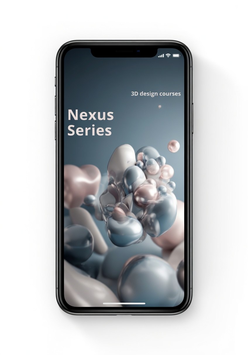 Smartphone displaying 'Nexus Series' on a white background